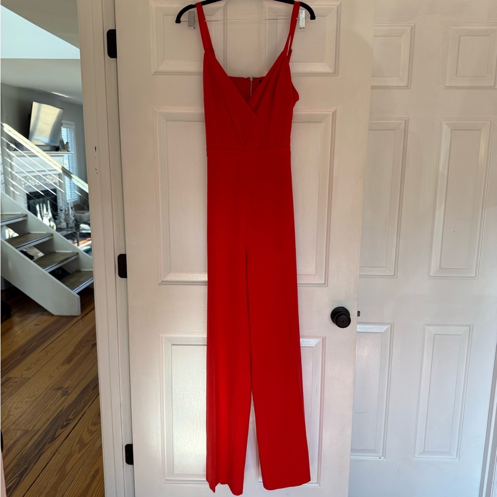 Elegant Red Women's Jumpsuit